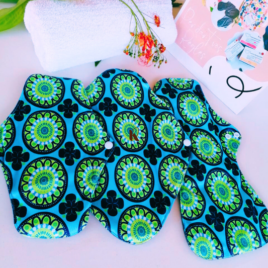 ⭐️⭐️⭐️⭐️⭐️ 06 Serviettes Lavables Douce Taille L. Flux moyen