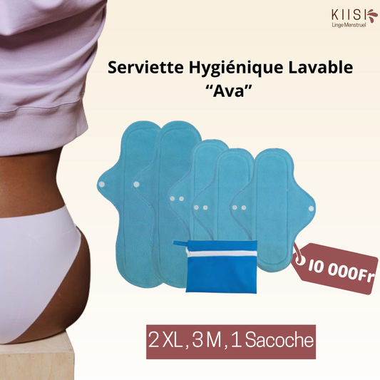 Serviettes Lavables Ava. Flux moyen